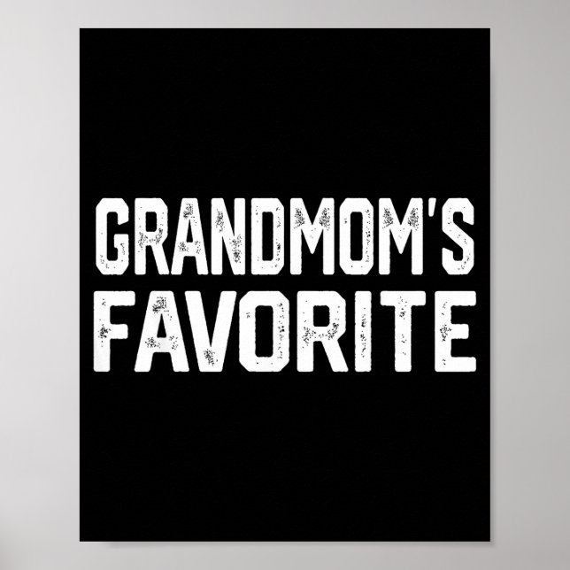 Grandmom’s Favorite Funny Grandparent Granhild Vin Poster (Framsidan)