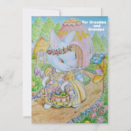 Grandmor and Grandads Personlig Påsk Card Tack Kort
