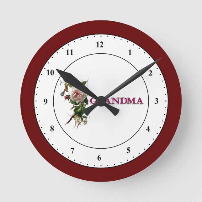 Grandmor Antique Ro Round Clock Rund Klocka (Framsida)