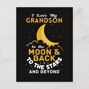 Grandmor Kärlek Grandson Vykort