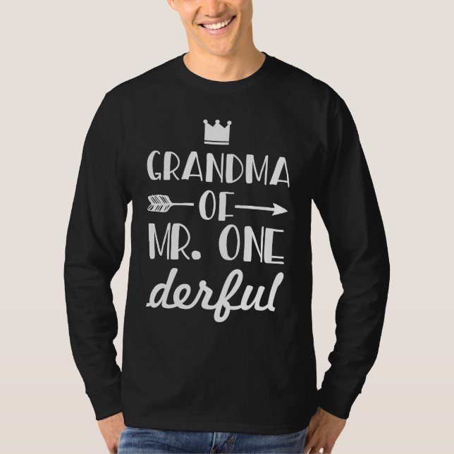 Grandmother of Mr Onederful T Shirt (Framsida)