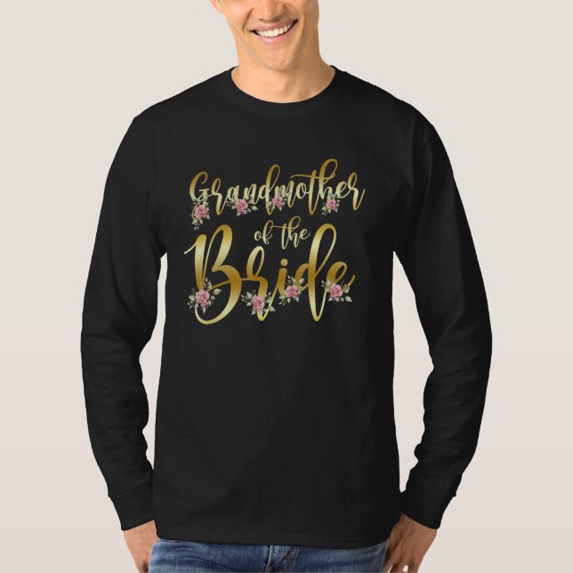 Grandmother of the Bride Bridal Shower Party Trend T Shirt (Framsida)