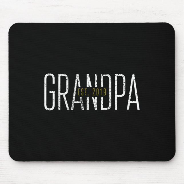 Grandpa 2019 Grandfather Gift Tee Est Musmatta (Framsidan)