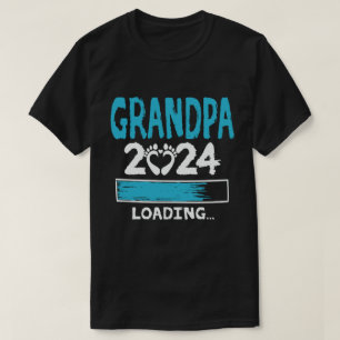 Grandpa 2024 Loading New Grandfather to be T Shirt