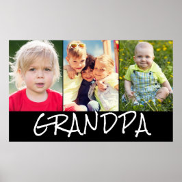 Grandpa 3 Photo Collage Poster