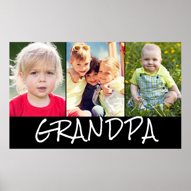 Grandpa 3 Photo Collage Poster (Framsidan)
