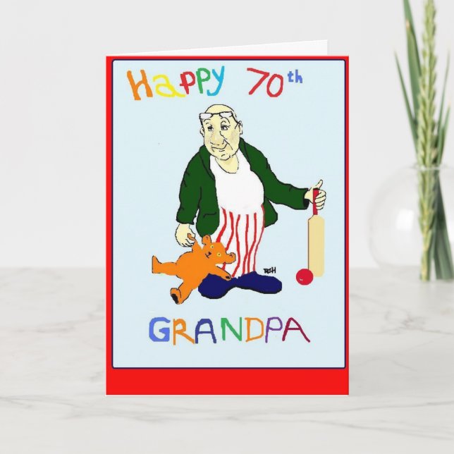GRANDPA 70:E FÖDELSEDAGEN KORT (Framsida)