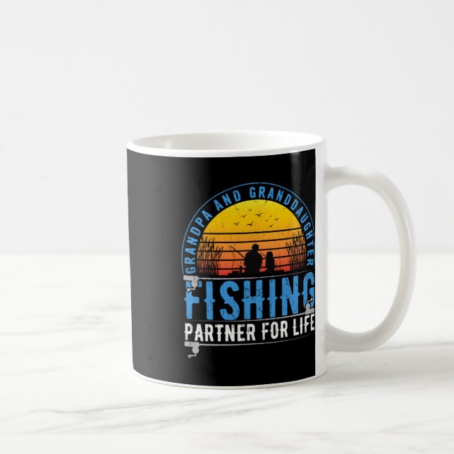 Grandpa And Granddaughter Fishing Buddies For Life Kaffemugg (Höger)