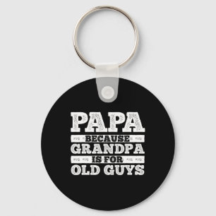 Grandpa Art För manar Grandfather Pappa Parent Far Nyckelring