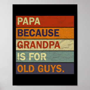 Grandpa Art För manar Grandfather Pappa Parent Far Poster