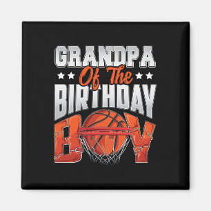 Grandpa basketball födelsedags Boy Family Baller b Magnet