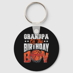 Grandpa basketball födelsedags Boy Family Baller b Nyckelring