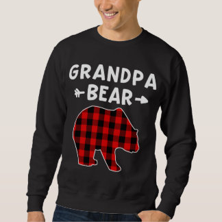Grandpa Bear Red Black Play Bear Jul Promot Lång Ärmad Tröja
