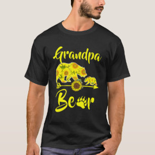Grandpa Bear Sunblomma Pappa och Pappa T Shirt