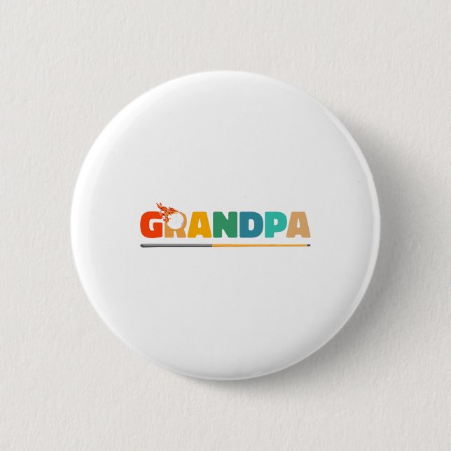 Grandpa Billiard Bassäng Cue 8-ll Billard - Billia Knapp (Framsida)