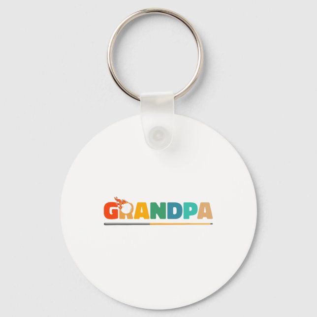 Grandpa Billiard Bassäng Cue 8-ll Billard - Billia Nyckelring (Framsida)