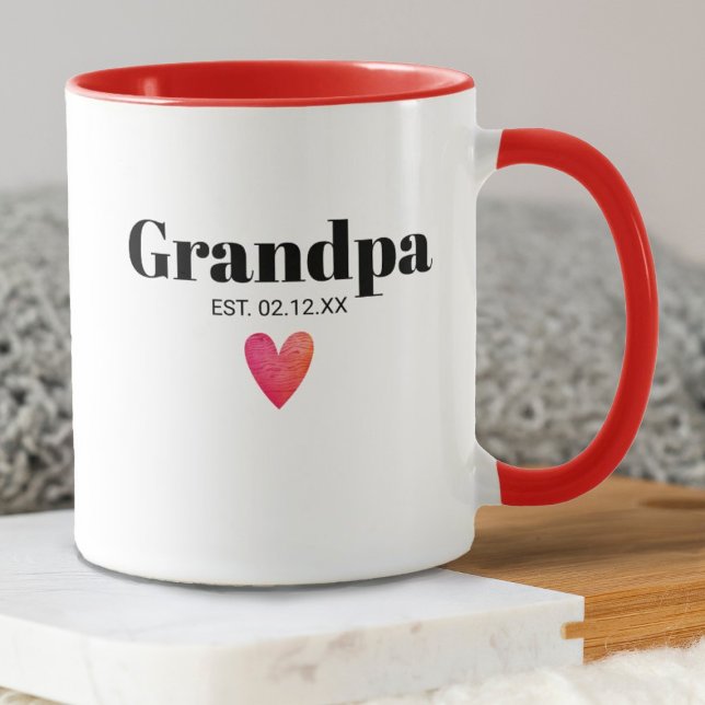 Grandpa Birth Announcement Mugg (A fun new grandpa birth announcement mug. personalize it with the new baby's birth date.)