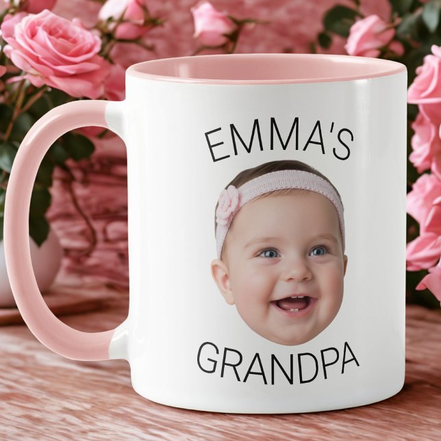 Grandpa Birthday Baby Face Custom Mug Mugg (Skapare uppladdad)
