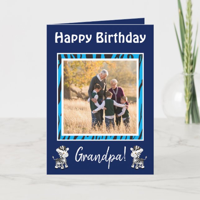 Grandpa Birthday Safari Theme Helgkort (Framsida)
