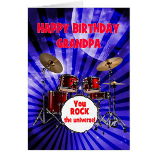 Grandpa Birthday You Sten Drums Hälsningskort