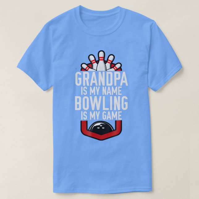 Grandpa Bowling Bowling Grandpa T Shirt (Design framsida)