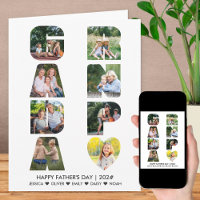 GRANDPA Brev Cutout Photo Collage