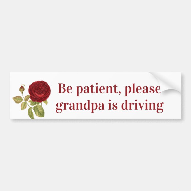 Grandpa Bumper Sticker Bildekal (Framsidan)