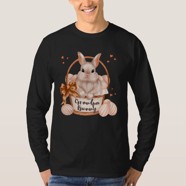 Grandpa Bunny Cute Pastel Matching Family Easter R T Shirt (Framsida)