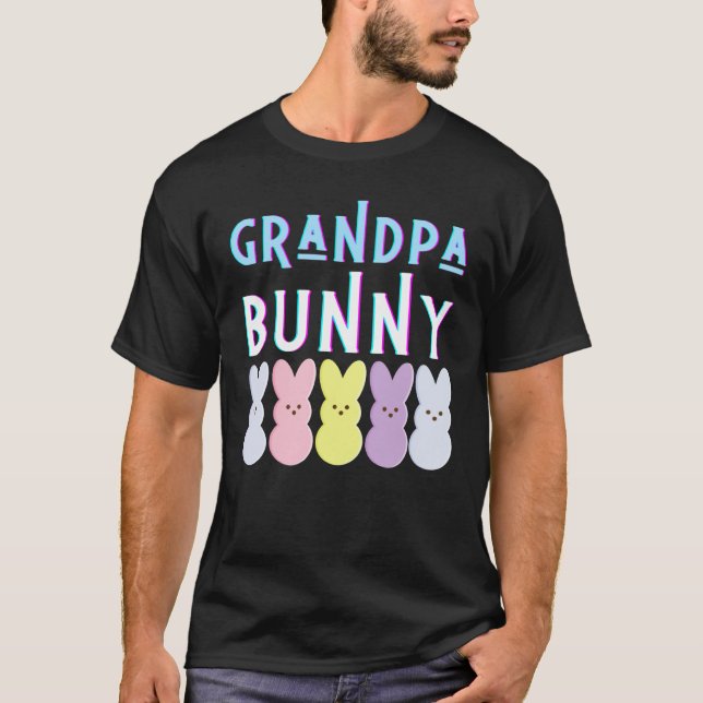 Grandpa Bunny Pap Easter Bunny Dad Mom Girls Boys  T Shirt (Framsida)