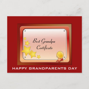 Grandpa_Certificate Postcard (personlig) Vykort