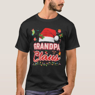 Grandpa Claus Matching Familjjultomten Paja T Shirt