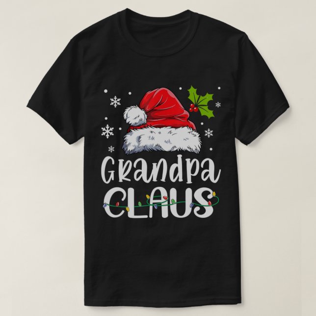 Grandpa Claus Shirt jul Pajama Family Matchi T Shirt (Design framsida)
