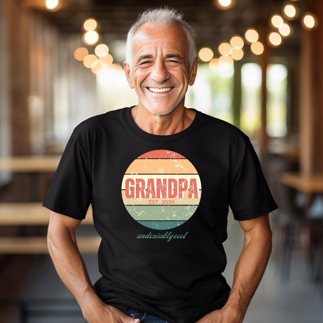 Grandpa Coola Retro Sol T-Shirt (Skapare uppladdad)