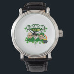 Grandpa Crew Armbandsur<br><div class="desc">Celebrate the proud grandpas of the family with this fun and festive “Grandpa Crew” design. Perfect for family gatherings, St. Patrick’s Day celebrations, or everyday wear, this design shows the special bond between grandpas and their loved ones. A great gift idea for grandfathers who love being part of the family...</div>