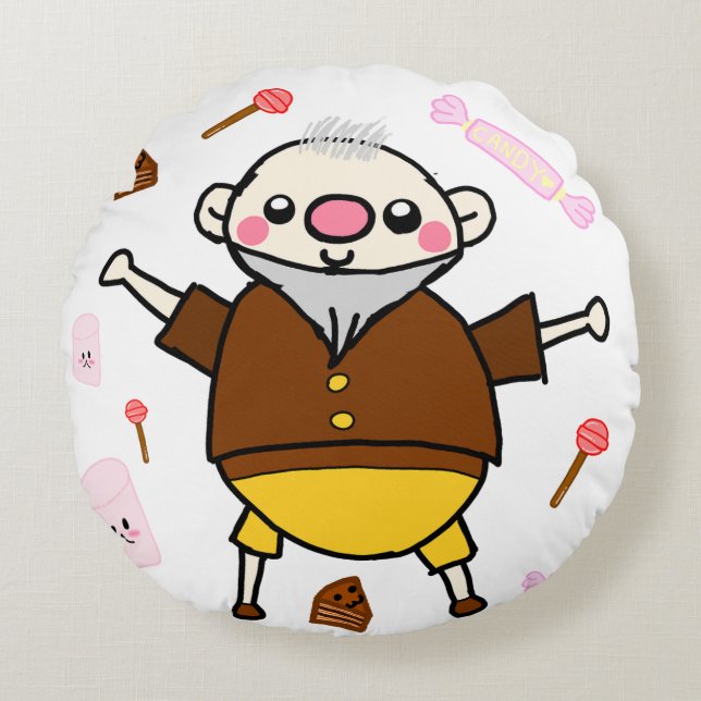Grandpa Daddy: The Secret Guardian of Sweets - Bab Rund Kudde (Framsidan)