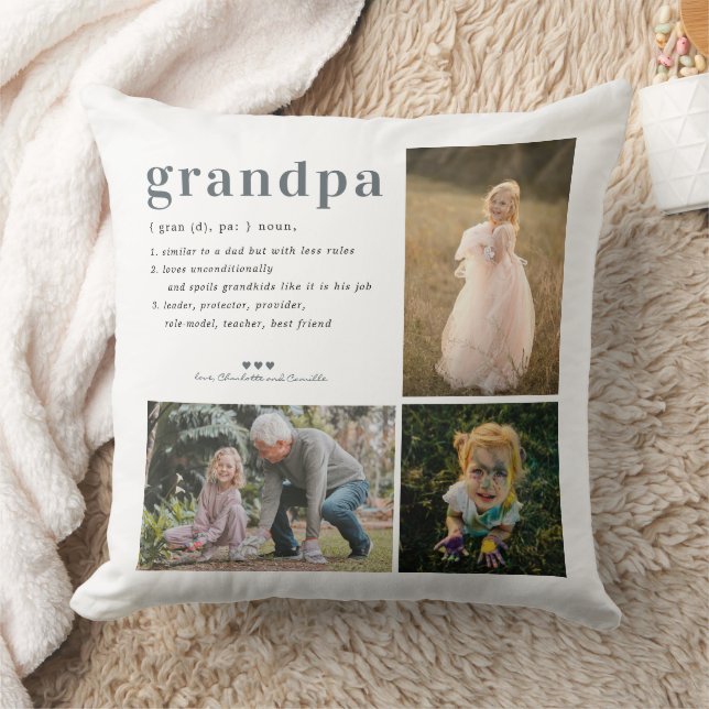 Grandpa Definition | 3 fotomakning, fyllning Kudde (Filt)