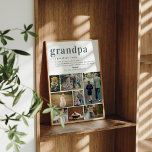 Grandpa Definition | 8 Fotokollage Poster<br><div class="desc">Modern 8 fotokollage. Med en söt definition av vad en morfar är med utrymme för anpassningsbar, namn och/eller år. Det här är Far daggåvor som är perfekter för alla pappa. En gåva som han kommer att uppskatta för en livstid! Kan anpassas för alla typer av moniker - pappa, pépé, morfar,...</div>