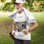 Grandpa Definition | 8 Fotokollage T Shirt<br><div class="desc">Modern 8 fotokollage till skjorta. Med en söt definition av vad en morfar är med utrymme för anpassningsbar, namn och/eller år. Det här är Far daggåvor som är perfekter för alla pappa. En gåva som han kommer att uppskatta för en livstid! Kan anpassas för alla typer av moniker - pappa,...</div>