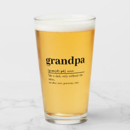 Grandpa Definition Beer Glass Glaskopp