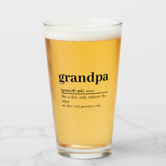 Grandpa Definition Beer Glass Glaskopp