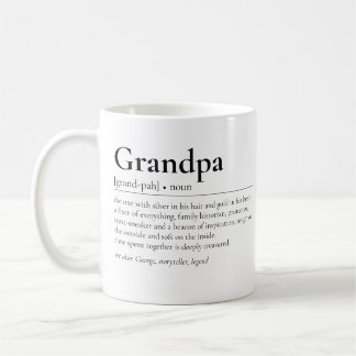 Grandpa Definition Modern Grandfather Grandad Kaffemugg