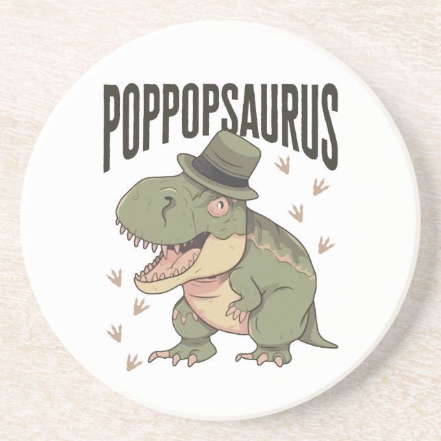 Grandpa Dinosaur Father's Day Poppopsaurus Underlägg (Framsidan)