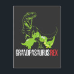 Grandpa Dinosaur Grandfather Dino Grandchild Vykort<br><div class="desc">Den här söta dinosauren är en underbar födelsedagspresent till din farfar som kärlek t-rex. Visa dina vänner hur mycket du tycker om Dinos.</div>