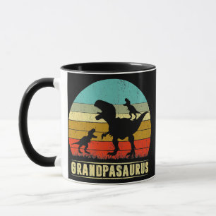 Grandpa Dinosaur Grandpasaurus 2 två barn Mugg