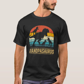 Grandpa Dinosaur T Rex Grandpasaurus 3 Kids Far T Shirt
