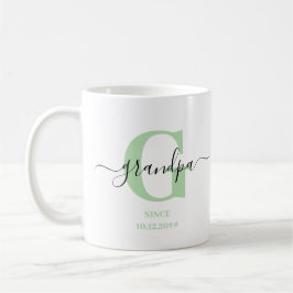 Grandpa Elegant Script Monogram Kaffemugg