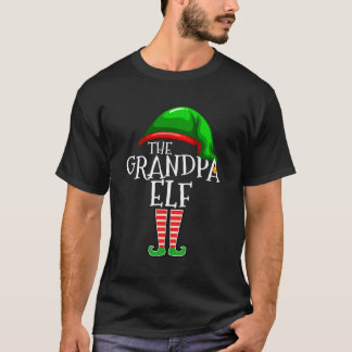 Grandpa Elf-familjen Matching Group jul Gift M T Shirt