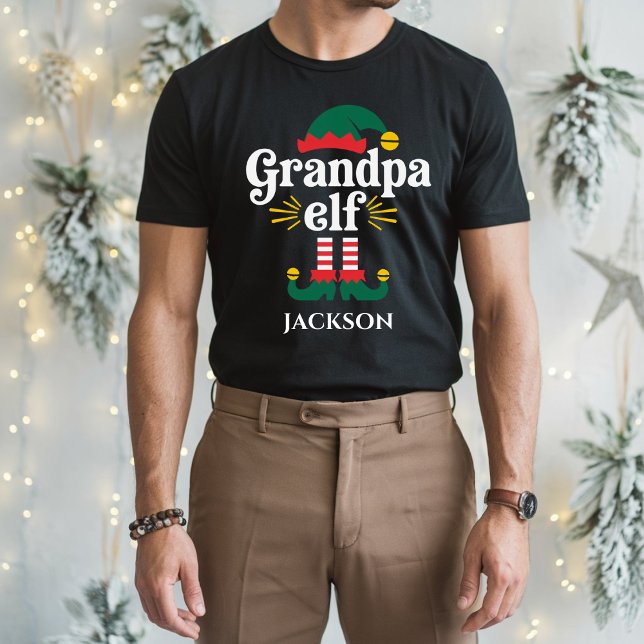 Grandpa Elf Funny Elf Matching jul Gift T Shirt (Skapare uppladdad)