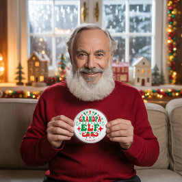 Grandpa Elf jul Festive Helgdag Knapp