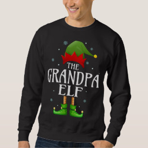 Grandpa Elf Julafton Matching Family Group jul G Lång Ärmad Tröja